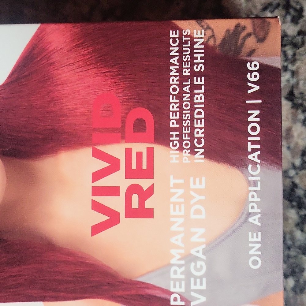 No Bleach London Vivid RED Hair Dye V66 NIB permanent vegan dye blends grays - Picture 2 of 8